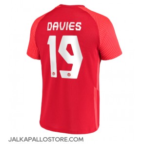 Kanada Alphonso Davies #19 Kotipaita MM-kisat 2022 Lyhythihainen